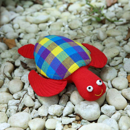 Red Turtle Handloom Soft Toy