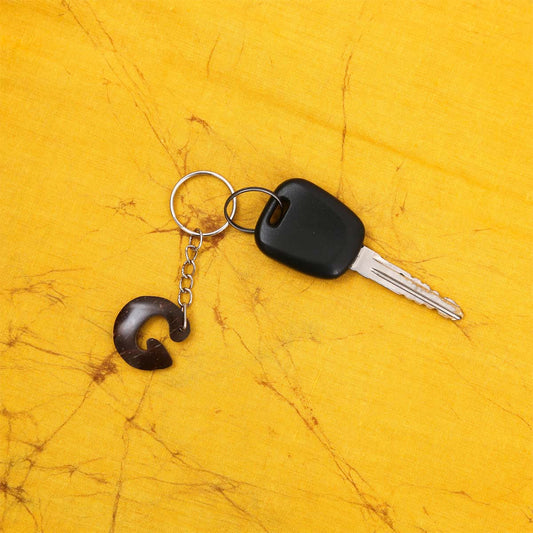 G Coconut Shell Key Tag