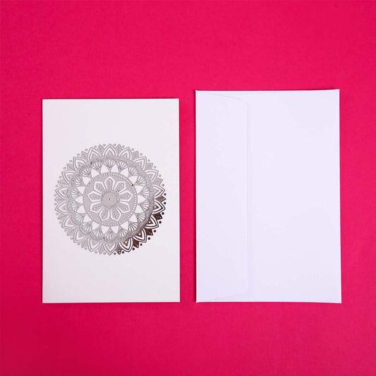 Silver Foil Luna Mandala Card Set