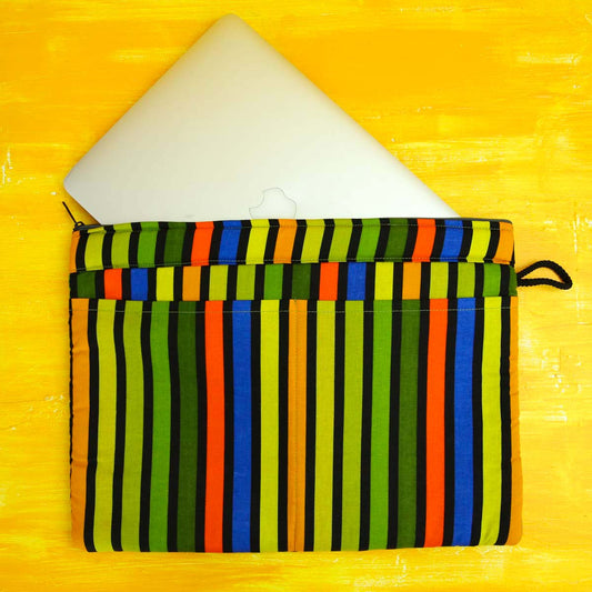 Neon Stripes Laptop Case
