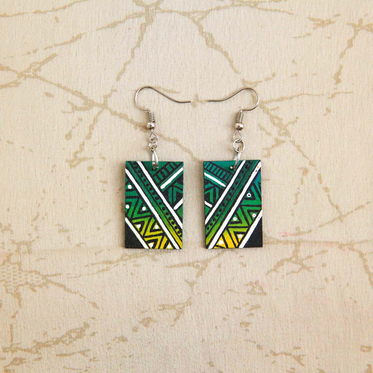 Ombre Wooden Earrings