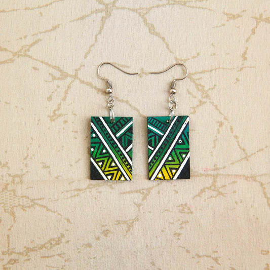 Ombre Wooden Earrings