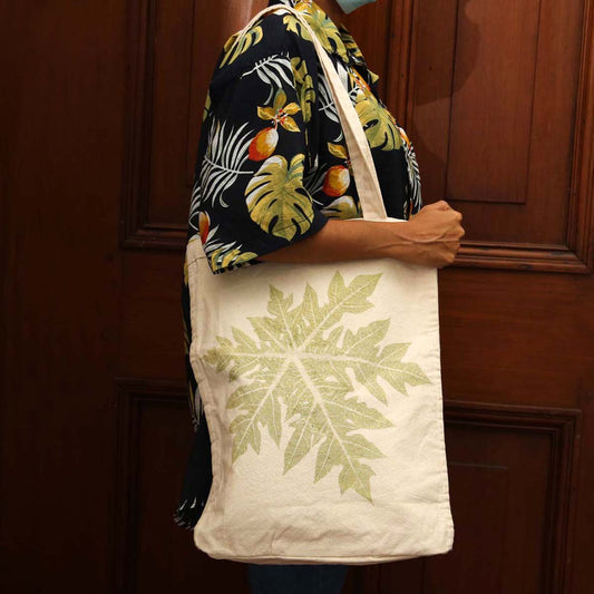 Leaf Print Tote