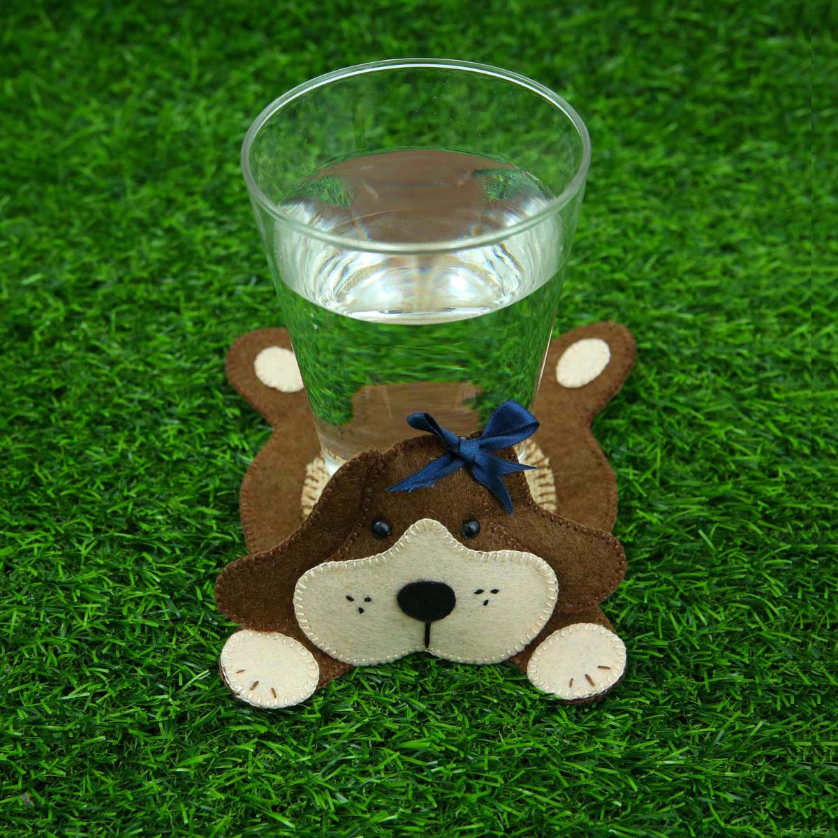 Blue Bow Pooch Coaster