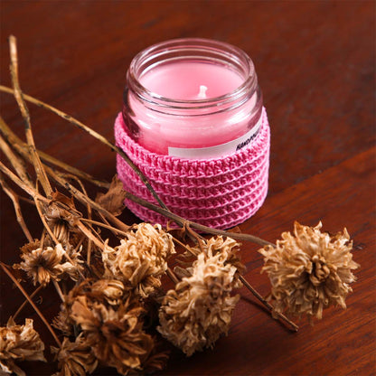 Rose Crochet Candle