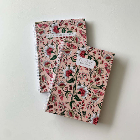Peach Gardenia A5 Notebook