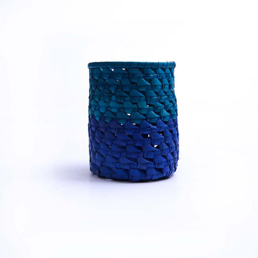 Shades Of Blue Palmyra Pen Holder