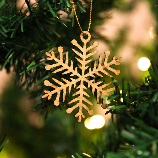 Snowfall Wooden Ornament