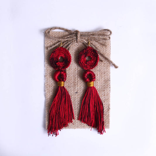Shaded Bohemian Tassel Earrings