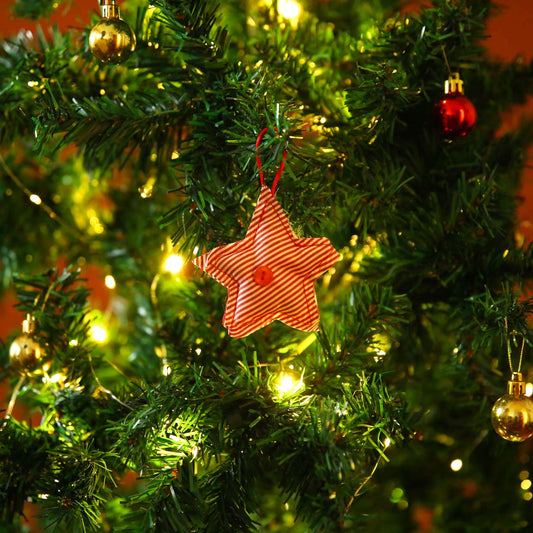 Striped Star Tree Ornament