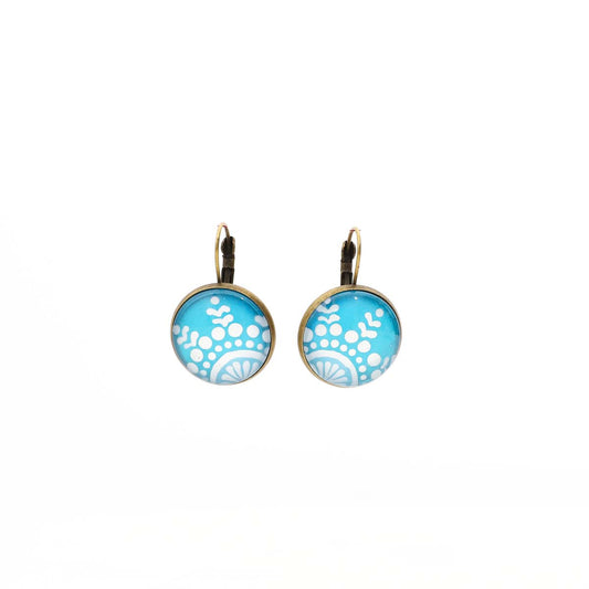 Blue Mandala Earrings