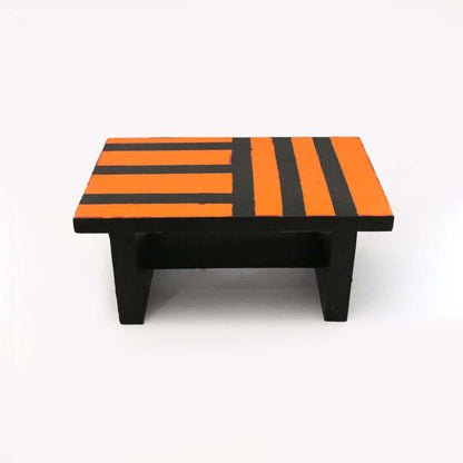 Striped Wooden Stool