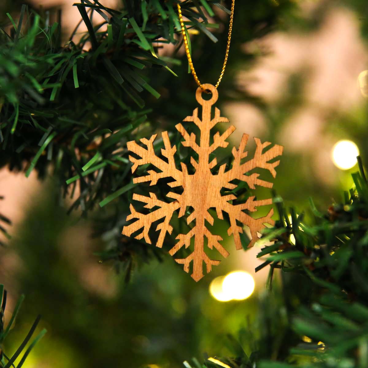 Wooden Snowflake Ornament