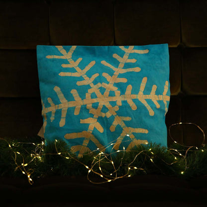 Blue Christmas Runner & Cushion Cover Set