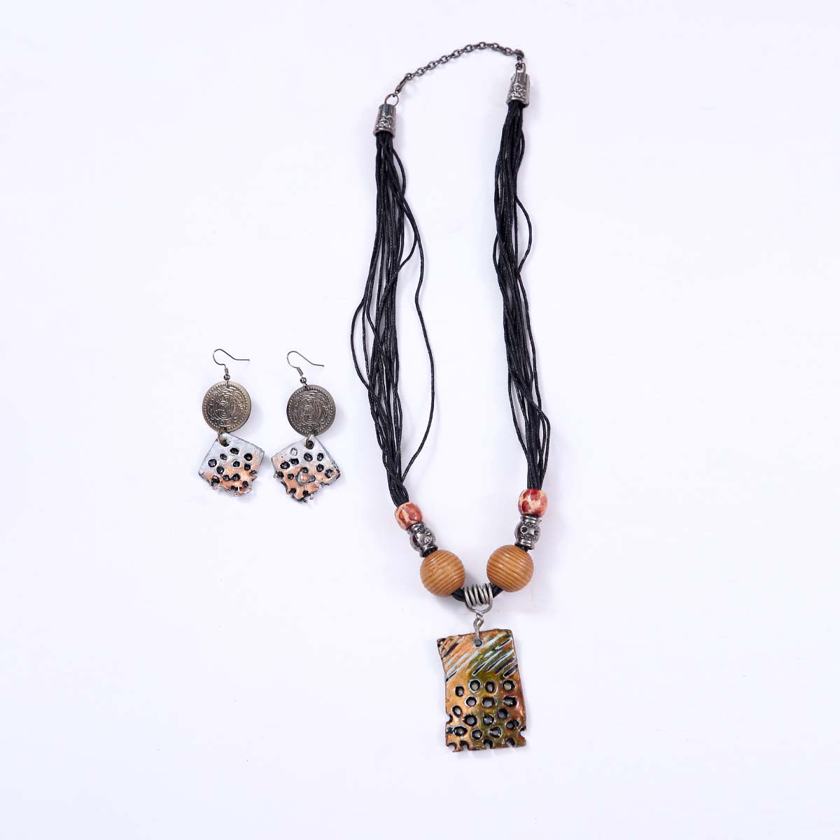 Strands & Beads Necklace & Earring Set