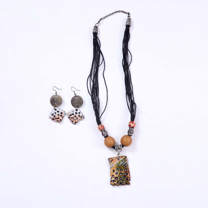 Strands & Beads Necklace & Earring Set