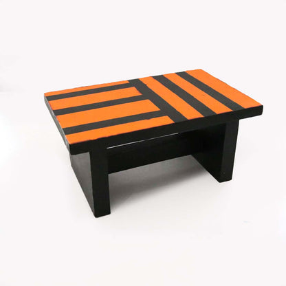 Striped Wooden Stool