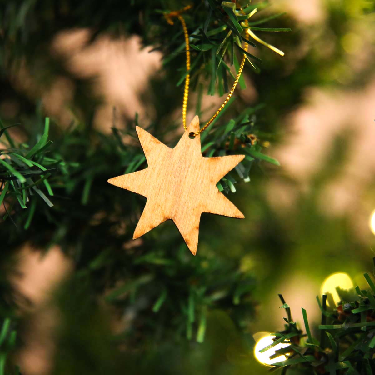 Star Bright Wooden Ornament
