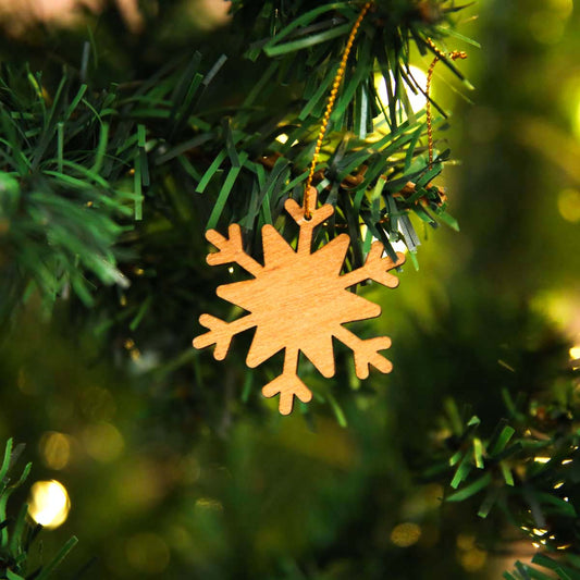 Wooden Snowflake Ornament