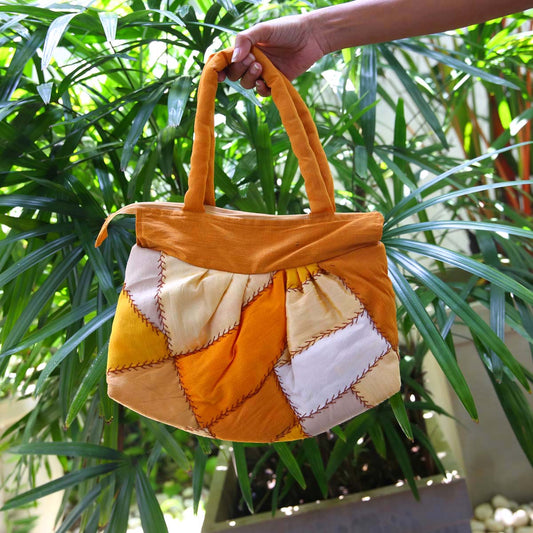 Mustard Patchwork Bag