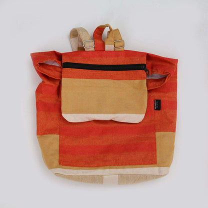 Tangerine Handloom Cord Rucksack