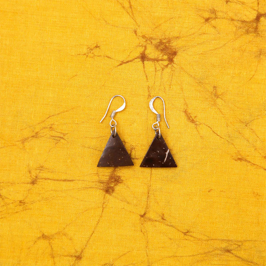 Triangle Coconut Shell Earrings