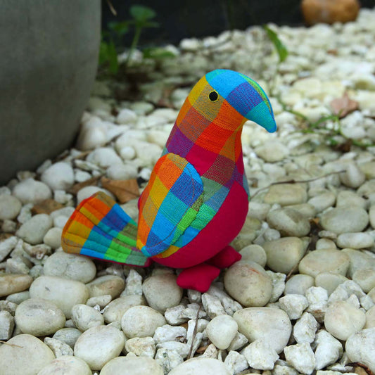 Pink Parrot Handloom Soft Toy