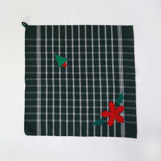 Green Checked Christmas Handloom Napkin