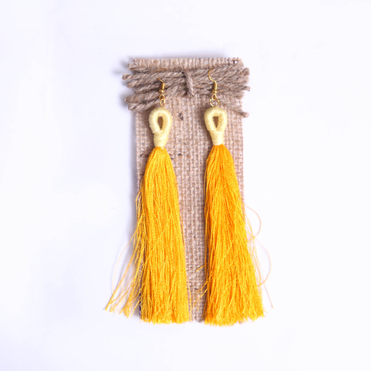 Saffron Tassel Earrings