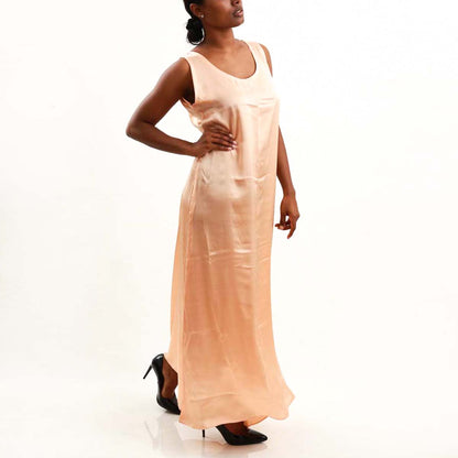 Peach Silk Dress