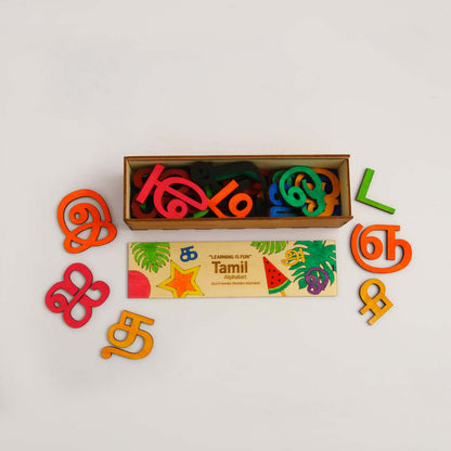 Tamil Wooden Alphabet Set