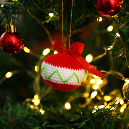 Red Crochet Christmas Bauble