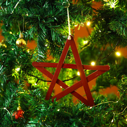 Red Bamboo Star Oranament