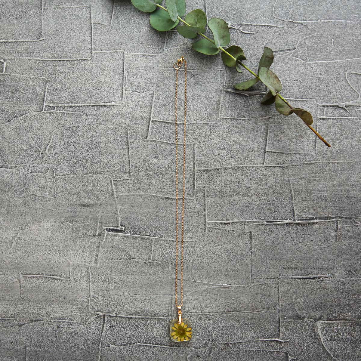 Sunflower Resin Necklace