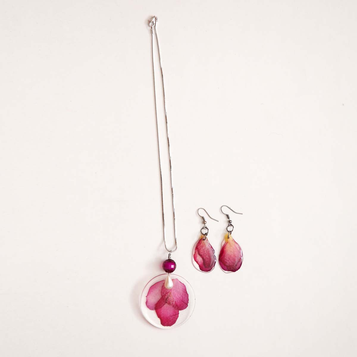 Petal Infusion Resin Jewellery Set