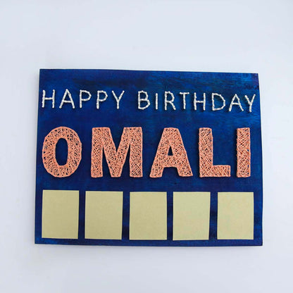 Birthday Photo String Art Plaque