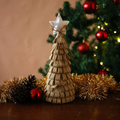 Tiered Burlap Christmas Tree