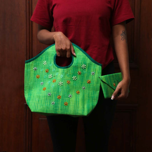 Emerald Bag & Wallet Set