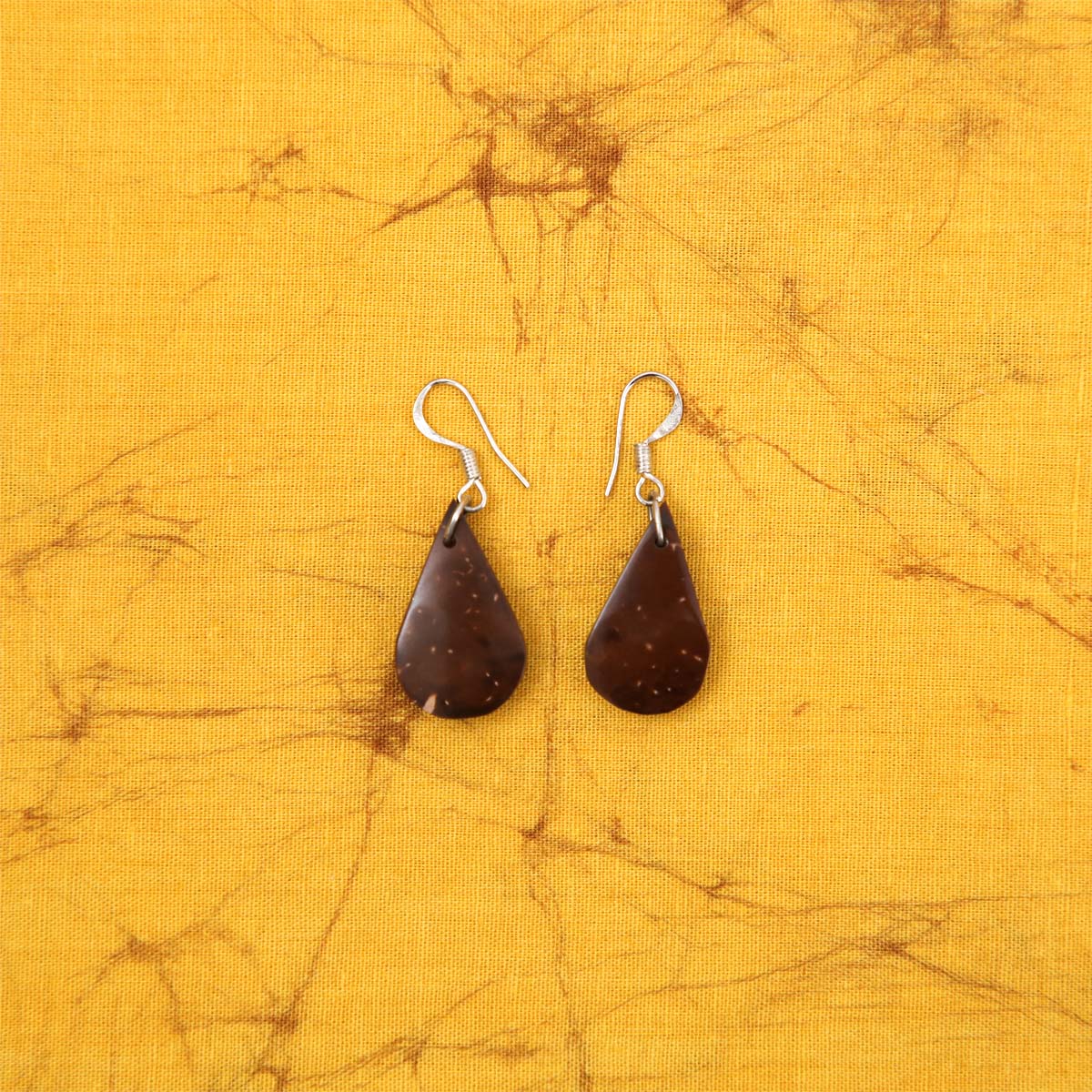 Teardrop Coconut Shell Earrings