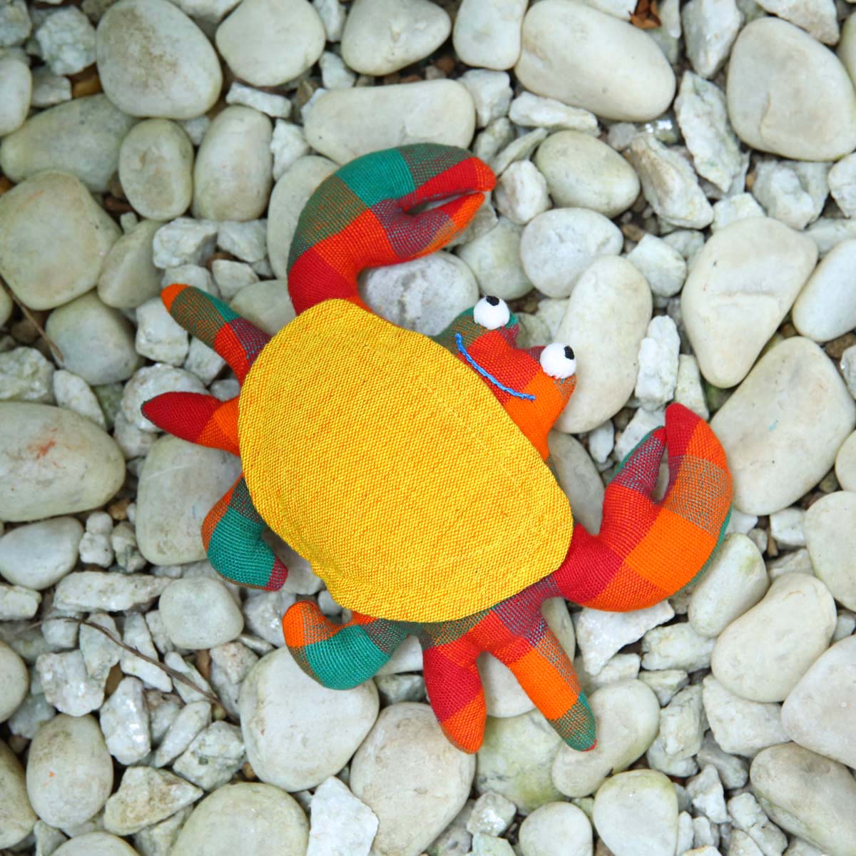 Yellow Crab Handloom Soft Toy