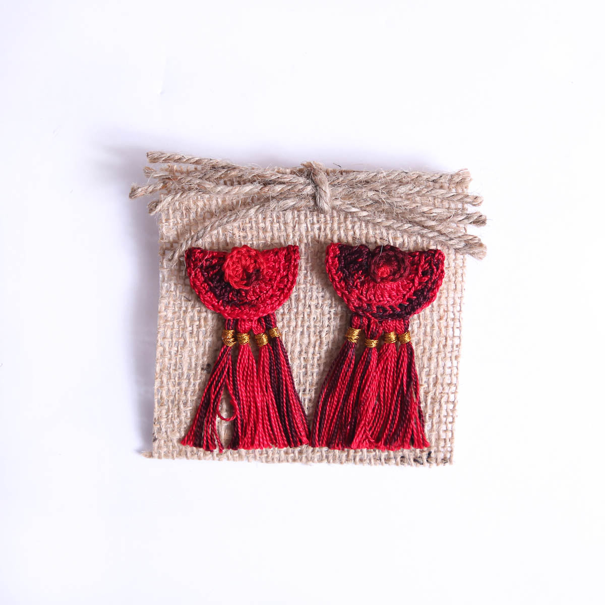 Tasseled Fan Drop Earrings