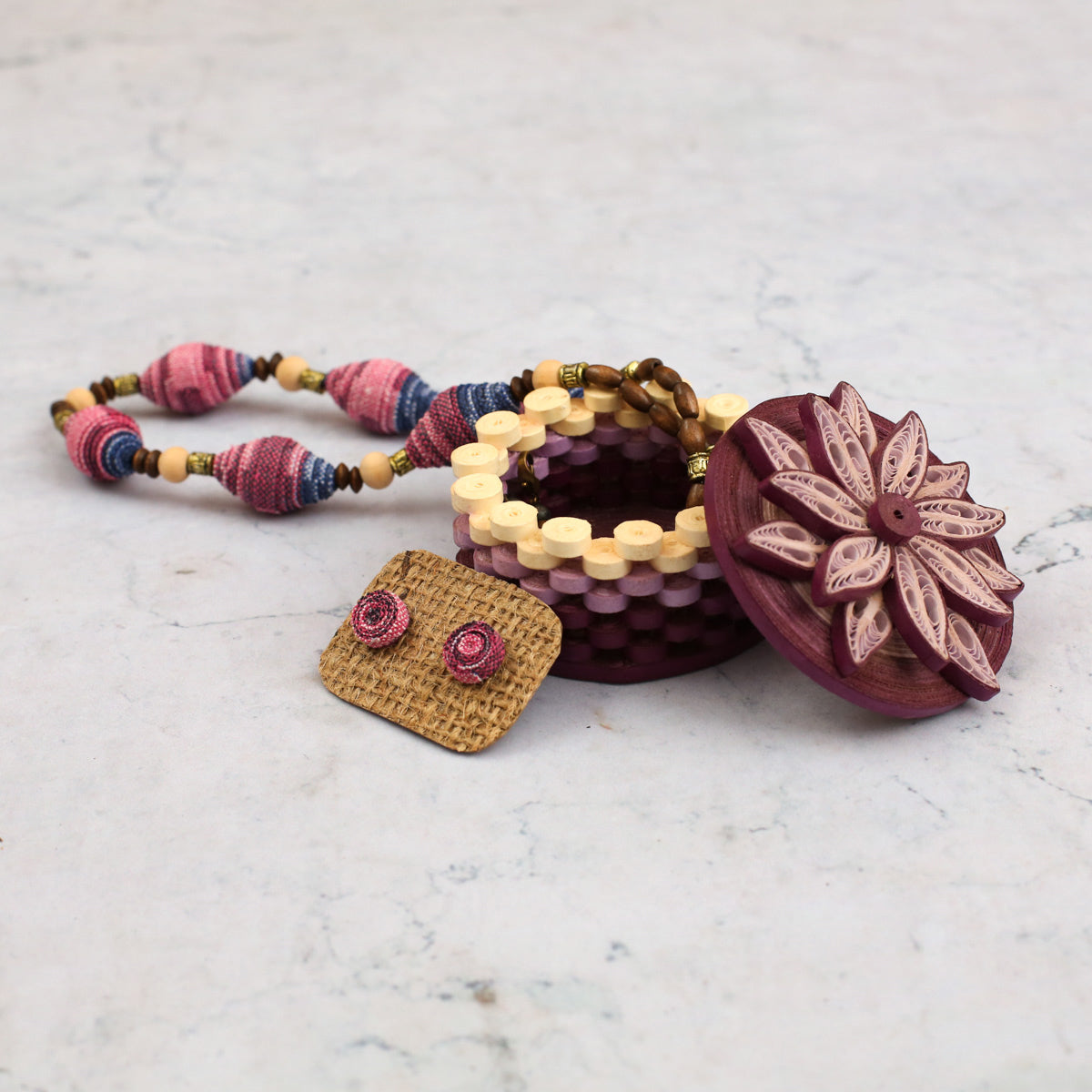 Small Indigo Paper Jewellery Box