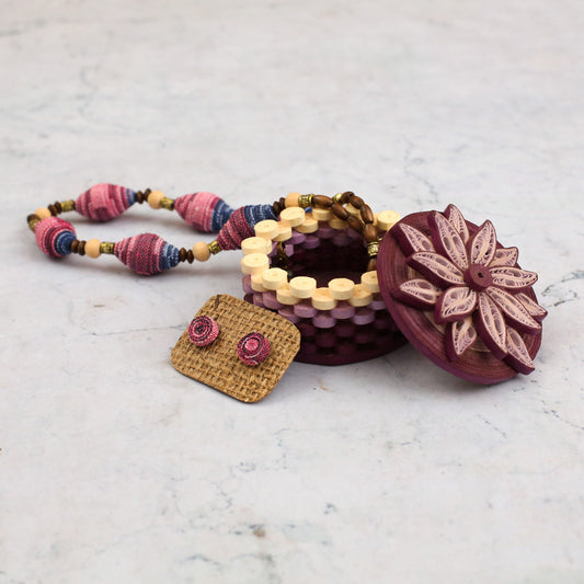 Small Indigo Paper Jewellery Box