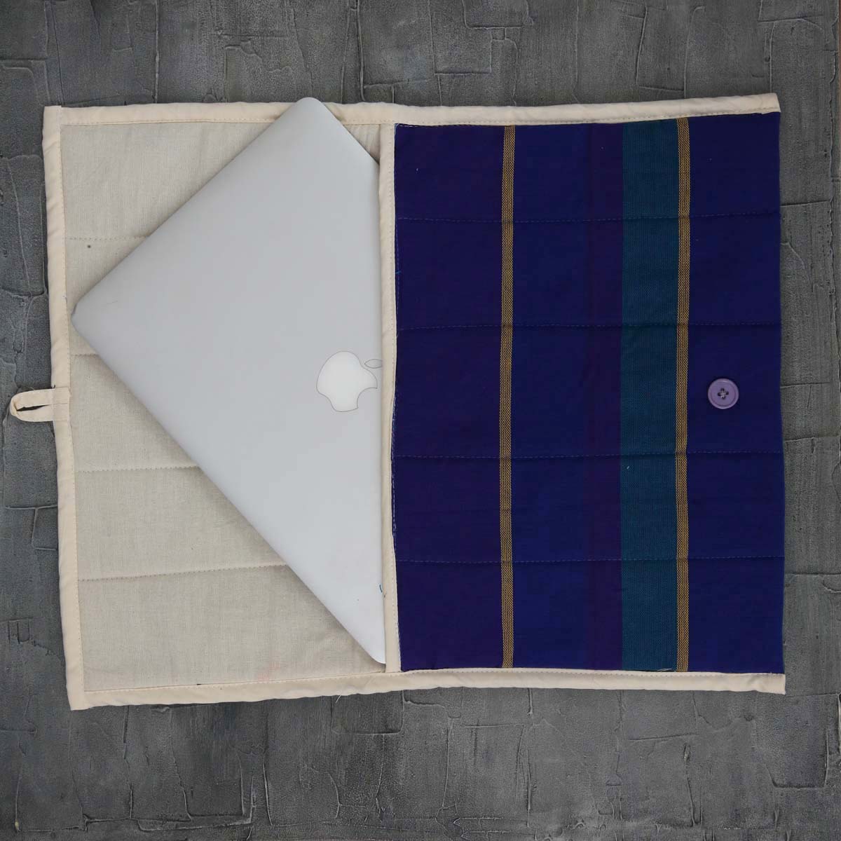 Blue Handloom Laptop Sleeve