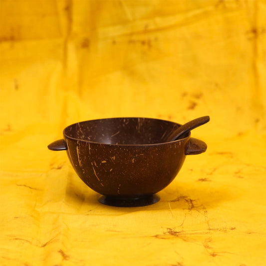 Coconut Shell Soup Bowl &amp; Spoon