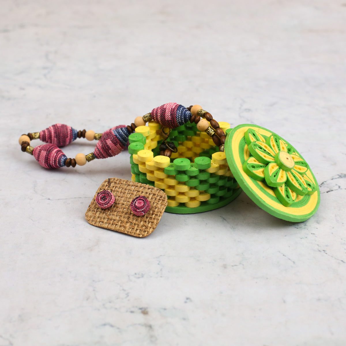 Small Emerald Paper Jewellery Box