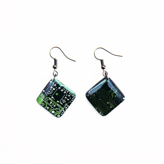 Emerald Square Earrings