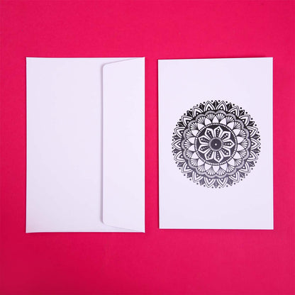 Black & Grey Shaded Luna Mandala Card Set