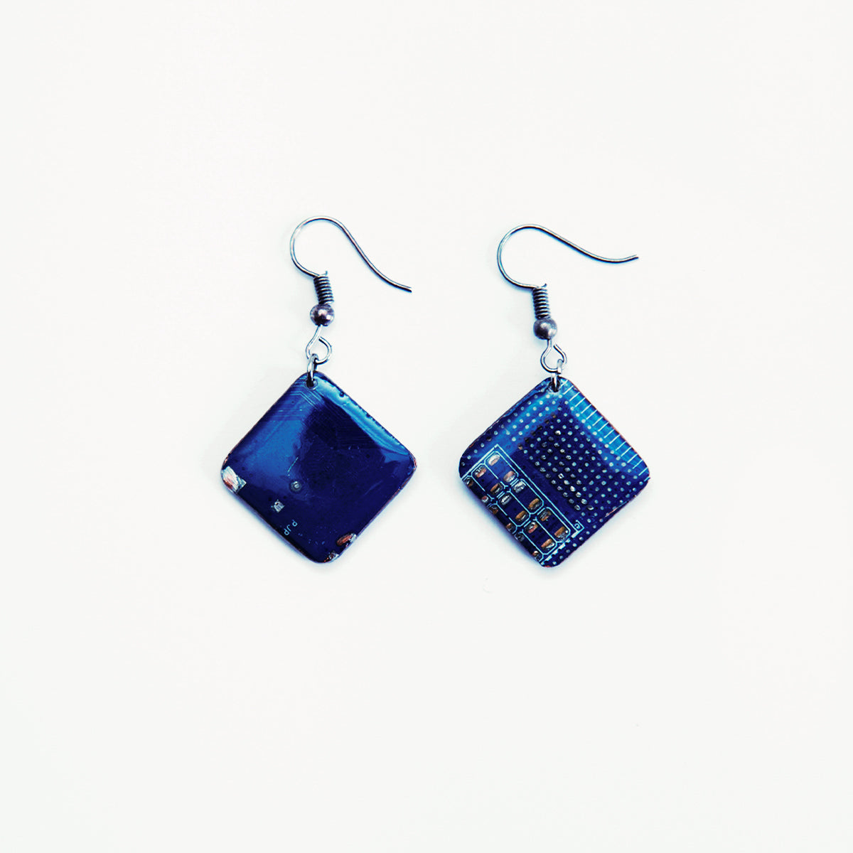 Sapphire Square Earrings