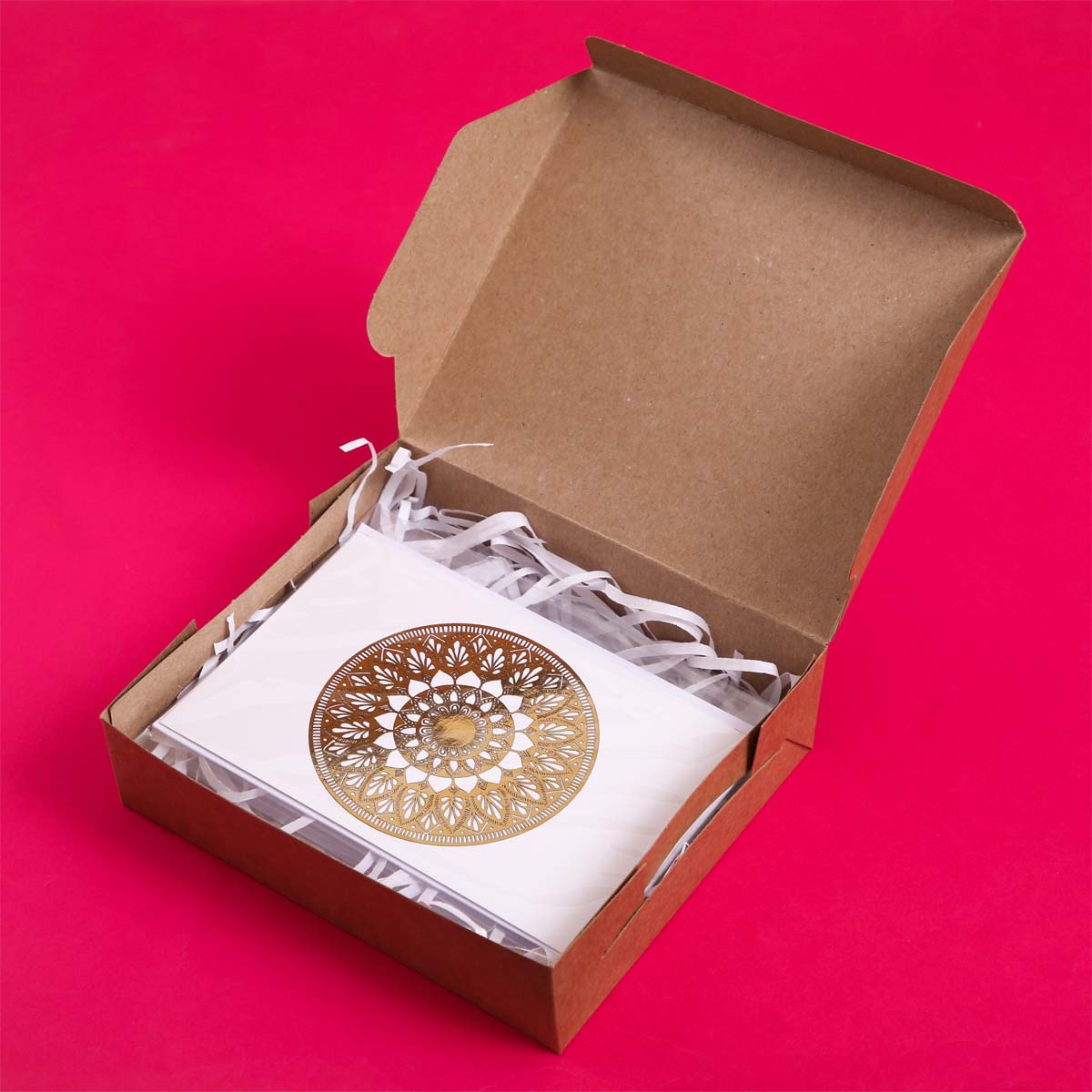 Gold Foil Lazy Daisy Mandala Card Set